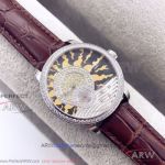 Perfect Replica Glashutte Original PanoMatic Luna 40 MM Automatic Women's Watch - Black Dial With Diamonds